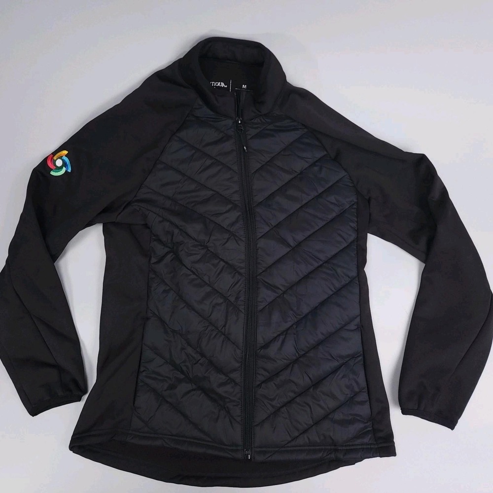 ANTIGUA Womens Quilted Puff Jacket Active Lightweight Hiking Outdoor WBC Patch M